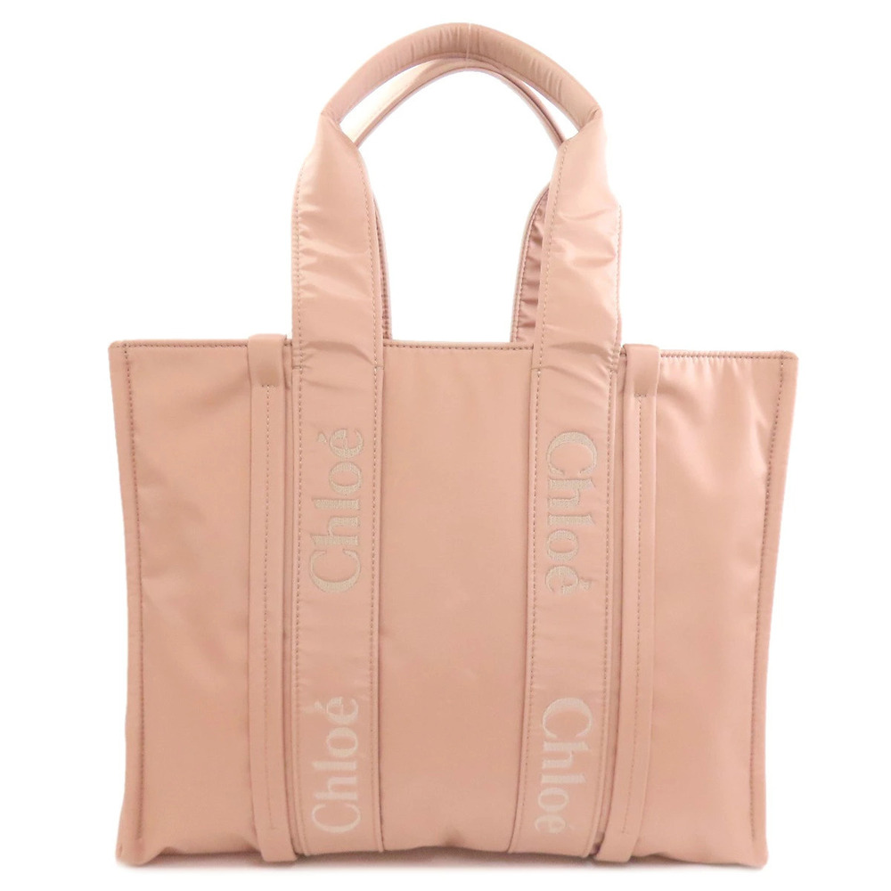 Chloe Logo Bag Pink Tote Rose
